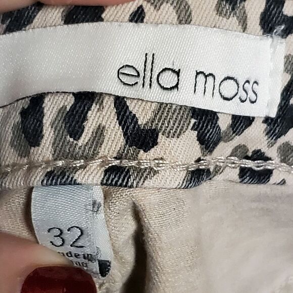 Ella Moss Leopard Print High Rise Skinny Ankle Jean Size 32 Waist - Picture 2 of 6